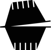 Glyphen-Symbol für Lebensmittelbehälter aus Kunststoff vektor