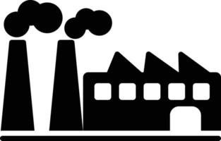 Fabrik-Glyphen-Symbol vektor