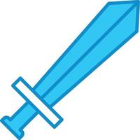 Schwertlinie blau gefüllt vektor