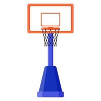 basketsköld, korg, båge och nät. 3x3 basket sportutrustning. sommarspel. vektor
