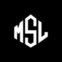 msl bokstavslogotypdesign med polygonform. msl polygon och kubformad logotypdesign. msl hexagon vektor logotyp mall vita och svarta färger. msl-monogram, affärs- och fastighetslogotyp.