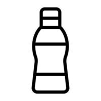 Flasche Kunststoff-Vektor-Symbol. isolierte kontursymbolillustration vektor