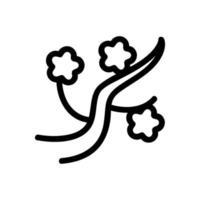 Baum-Blume-Symbol-Vektor. isolierte kontursymbolillustration vektor