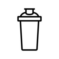 shaker för protein shakes ikon vektor kontur illustration