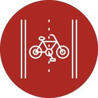 Fahrradweg Linie Kreis mehrfarbig vektor