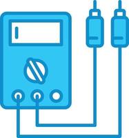voltmeter linje fylld blå vektor