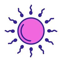 sperma och ägg ikon vektor. isolerade kontur symbol illustration vektor