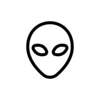 Masken-Alien-Icon-Vektor. isolierte kontursymbolillustration vektor