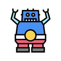 Roboter Geek Farbsymbol Vektor Illustration Zeichen