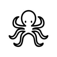 Ocean Octopus Tentakeln Symbol Vektor Umriss Illustration