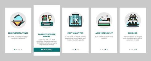 catering food service onboarding ikoner som vektor