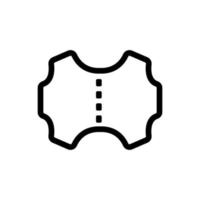 Muster der Stoff-Icon-Vektor. isolierte kontursymbolillustration vektor