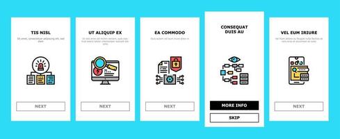 Onboarding-Symbole für das Incident Management setzen Vektor