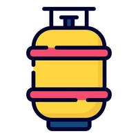 Vektorsymbol für Gasflaschen. farbiger Umrissstil für Web und Handy. vektor