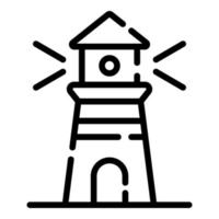 Leuchtturm Vektor Icon dünne Linienart für Web und Handy.