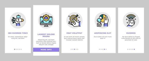 business inkubator onboarding ikoner som vektor