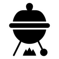 Grillvektorsymbol-Glyphenstil für Web und Handy. vektor