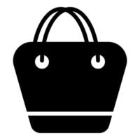 handväska vektor ikon glyph stil för webb och mobil.