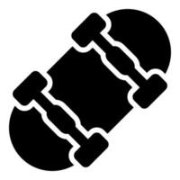skater board vektor ikon glyph stil för webb och mobil.