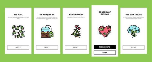 fytoterapi behandla onboarding ikoner som vektor