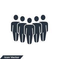 team ikon logotyp vektor illustration. människor symbol mall för grafik och webbdesign samling