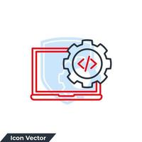 Codierungssymbol-Logo-Vektorillustration. Symbolvorlage für Webentwicklung und Website-Konfiguration für Grafik- und Webdesign-Sammlung vektor