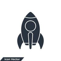 Rakete-Symbol-Logo-Vektor-Illustration. Startup-Symbolvorlage für Grafik- und Webdesign-Sammlung vektor