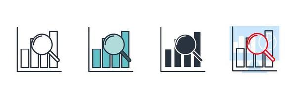 Analytik-Symbol-Logo-Vektor-Illustration. Datenanalyse-Symbolvorlage für Grafik- und Webdesign-Sammlung vektor