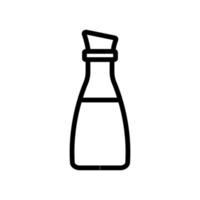 Flasche mit Öl und Kork-Symbol Vektor-Umriss-Illustration vektor