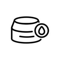 Öl-Kosmetik-Creme-Container-Symbol Vektor-Umriss-Illustration vektor