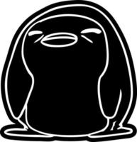 karikaturikone kawaii eines niedlichen pinguins vektor