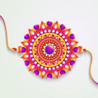 vacker rakhi prydnad raksha bandhan indisk festival bakgrund elegant mandala dekorativt firande vektor