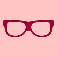 rosa glasögon på en vit bakgrund vektor