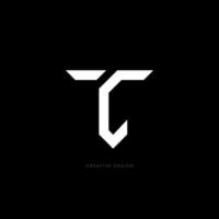 tc letter branding minimal logotyp vektor