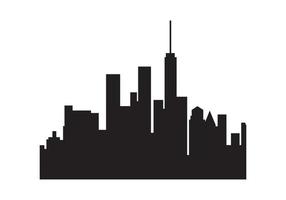silhouette der gebäude skyline landschaft stadt design illustration vektor