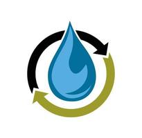 Wasser recyceln Logo Zeichen Design Illustration vektor