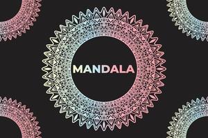 ramdesign. mandala mönster bakgrundsdesign. vektor