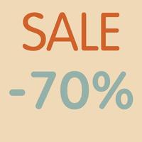 70 Rabatt-Flash-Sale-Shopping-Poster vektor