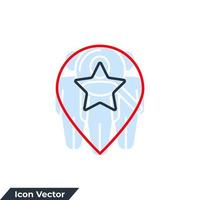 Pin-Point-Symbol-Logo-Vektor-Illustration. Standortsymbolvorlage für Grafik- und Webdesign-Sammlung vektor