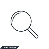 Sök ikon logotyp vektorillustration. förstoringsglas symbol mall för grafik och webbdesign samling vektor