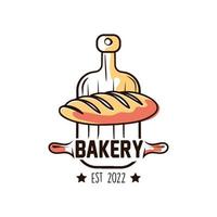 einfache handgezeichnete Bäckerei-Logo-Cliparts vektor