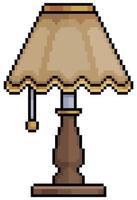 pixel art lampskärm lampa vektor ikon för 8-bitars spel på vit bakgrund