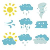 väder vektor ikoner set