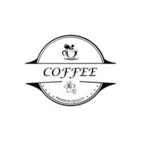 Kaffeetasse Logo Vorlage Vektor Icon Design. Espresso. Symbol für schwarzen Kaffee. Vektor