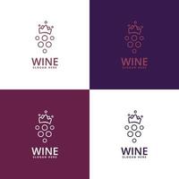 vin logotyp. vin ikon symbol, emblem design på vit bakgrund vektor