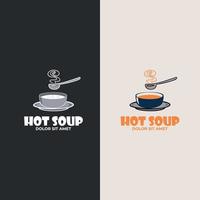 Suppe-Logo-Vektor. abstraktes logo des suppenrestaurants vektor