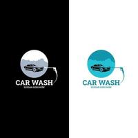 Autowasch-Logo-Design-Vektorvorlage, Reinigungsauto. Waschen und Service-Vektor-Logo-Design vektor