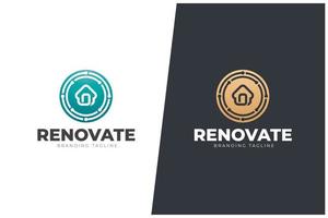 Home Vektor Logo Konzept Immobilien Renovierung moderne Struktur Architektur