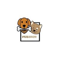 petshop logotyp. kan använda djurkliniker, djuraffär och veterinär. vektor