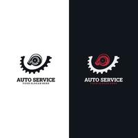 bil reparation logotyp mall. logo garage bil service, identitet varumärke butik, bil reparation skylt. vektor